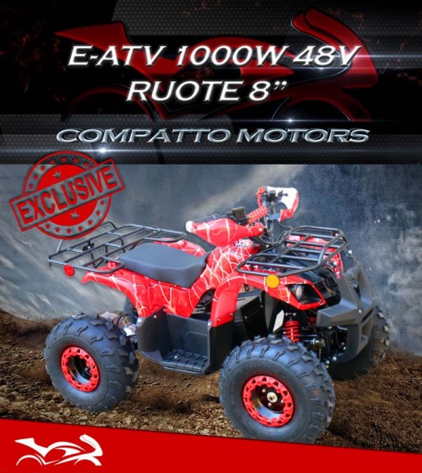 Compatto Motors E-ATV 1000W 48V RUOTE 8" in ESCLUSIVA ONLINE